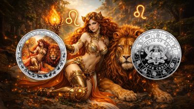 Ghana - 2026 - 5 Cedis - Leo Goddesses Zodiac (Zodiac series) 1oz silver