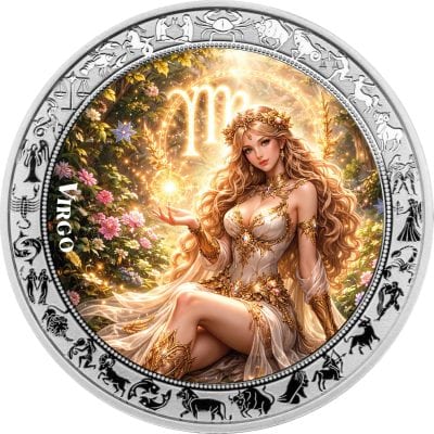 Ghana - 2026 - 5 Cedis - Virgo Goddesses Zodiac (Zodiac series) 1oz silver