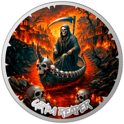 Liberia - 2026 - 3x 10 Dollars - Charon, Multiverse and Revolver (Eternal Darkness – Grim Reaper series) 3x 1oz silver