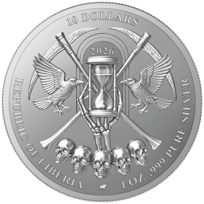 Liberia - 2026 - 3x 10 Dollars - Charon, Multiverse and Revolver (Eternal Darkness – Grim Reaper series) 3x 1oz silver