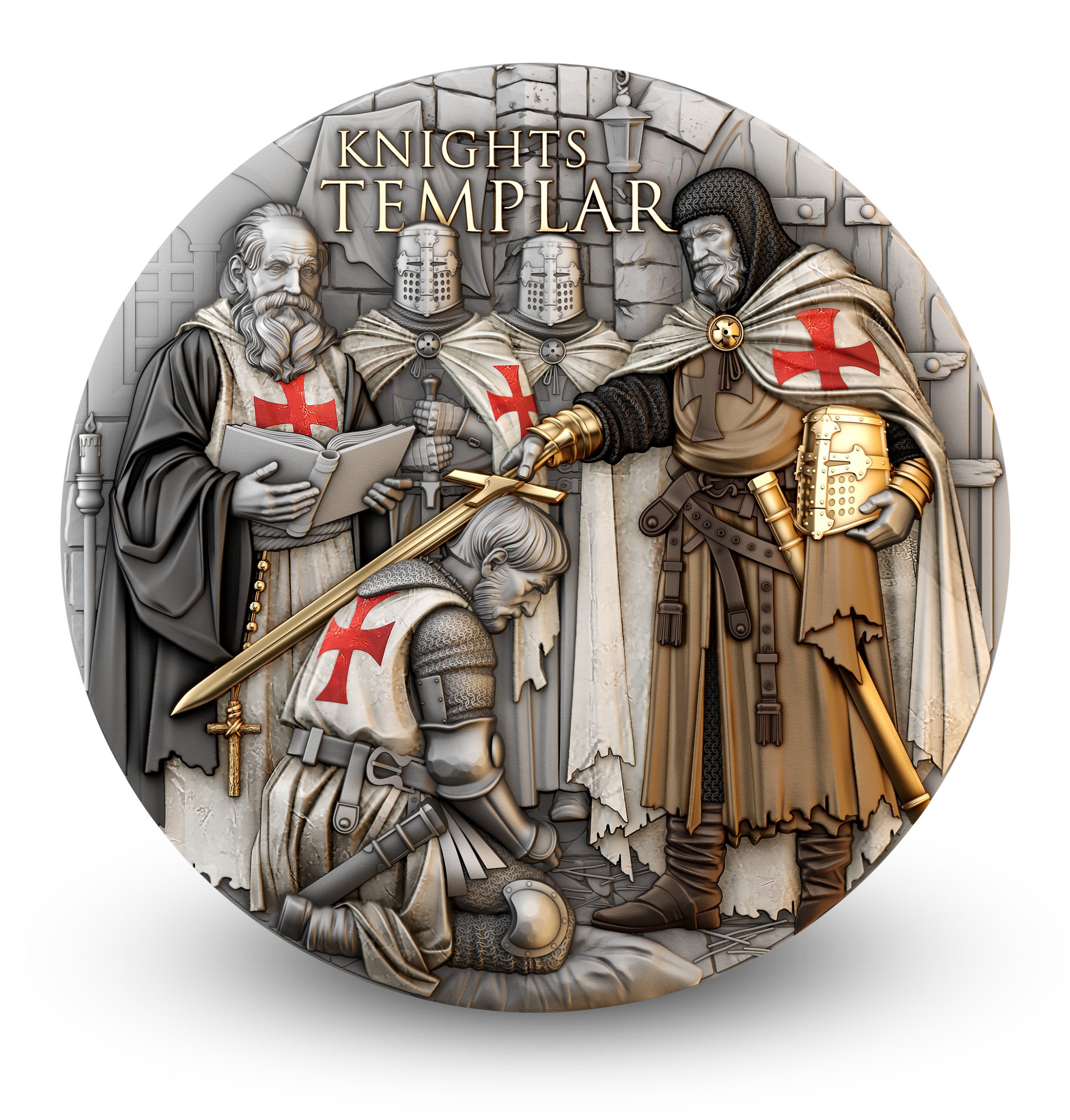 Niue - 2026 - 5 Dollars - Knights Templar 2oz silver