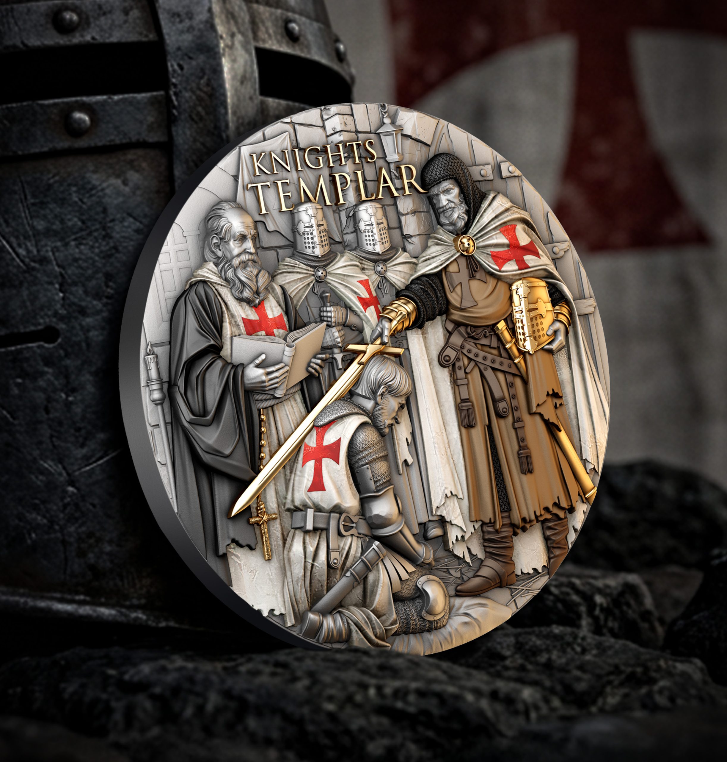 Niue - 2026 - 5 Dollars - Knights Templar 2oz silver