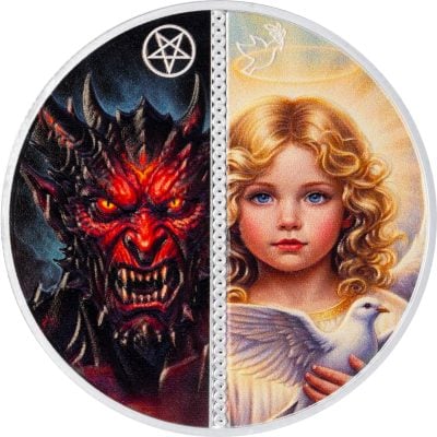 Liberia - 2026 - 10 Dollars - Angel & Devil – Good & Evil 1oz silver (Infinite Duality Paradox series)