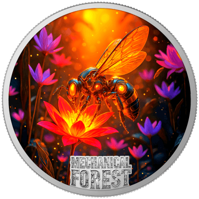 Liberia - 2026 - 3x 10 Dollars - Bee, Butterfly and Bird (Mechanical Forest series) 3x 1oz silver