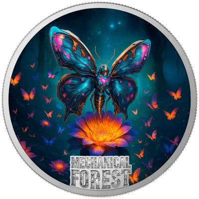 Liberia - 2026 - 3x 10 Dollars - Bee, Butterfly and Bird (Mechanical Forest series) 3x 1oz silver