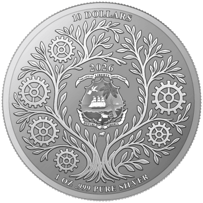 Liberia - 2026 - 3x 10 Dollars - Bee, Butterfly and Bird (Mechanical Forest series) 3x 1oz silver