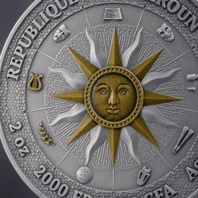 Cameroon - 2026 - 2000 Francs – Erato & Polyhymnia (Nine Muses series) 2oz silver