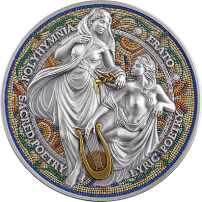 Cameroon - 2026 - 2000 Francs – Erato & Polyhymnia (Nine Muses series) 2oz silver