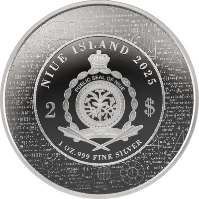 Niue - 2025 - 2 Dollars - Isaac Newton (Science Explained series) 1oz silver
