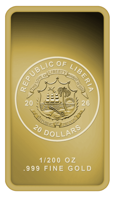 Liberia - 2026 - 20 Dollars - Skeleton Key 1/200 oz gold