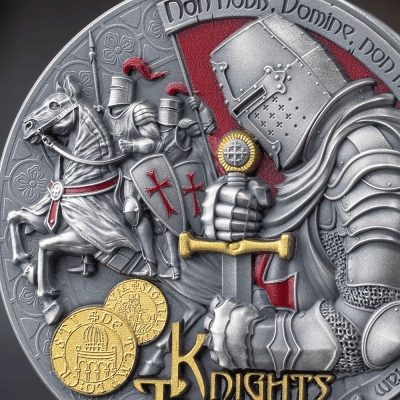 Samoa - 2026 - 2 Dollars – Knights Templar (Secret Societies series) 2oz silver