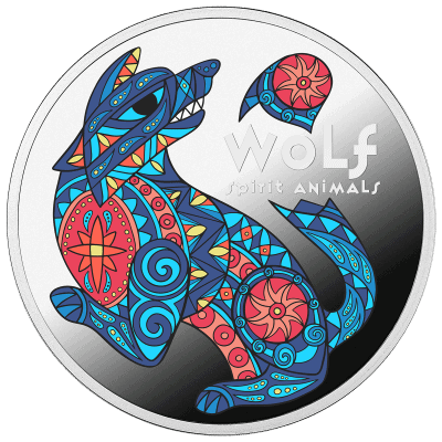 Niue - 2025 - 1 Dollar - Wolf (Spirit Animals series)