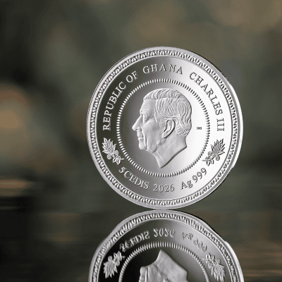 Ghana - 2026 - 5 Cedis - Summer 1oz silver (Tree of Life series)