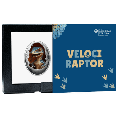 Cameroon - 2025 - 500 Francs - Velociraptor (Dinosauria series) 16.8g Silver