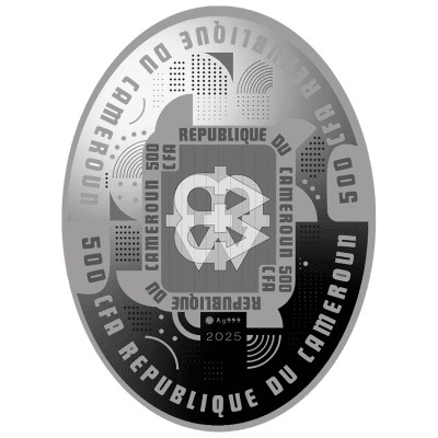 Cameroon - 2025 - 500 Francs - Velociraptor (Dinosauria series) 16.8g Silver