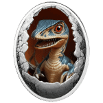 Cameroon - 2025 - 500 Francs - Velociraptor (Dinosauria series) 16.8g Silver