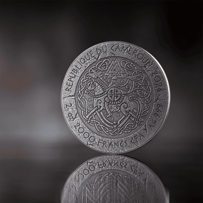Cameroon - 2026 - 2000 Francs – Eric Bloodaxe (way to valhalla series) 2oz silver
