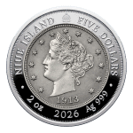 Niue - 2026 - 5 Dollars - 1913 Liberty head nickel (Greatest United States coins series) 2oz silver