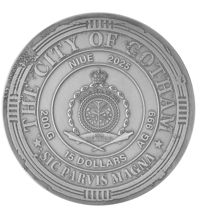 Niue - 2025 - 5 Dollars - The Batman Gotham 200 gr silver (Batman series)