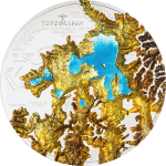 Cook Islands - 2026 - 100 Dollars - Yellowstone Topography KILO silver edition