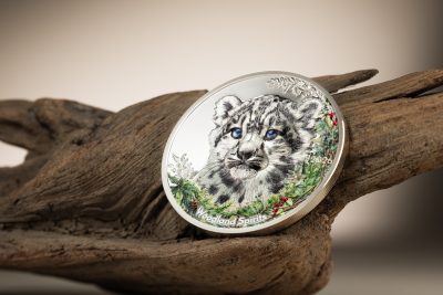 Mongolia - 2026 - 500 Togrog - Woodland Snow Leopard 1oz silver