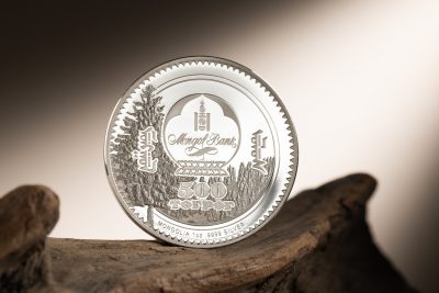 Mongolia - 2026 - 500 Togrog - Woodland Snow Leopard 1oz silver