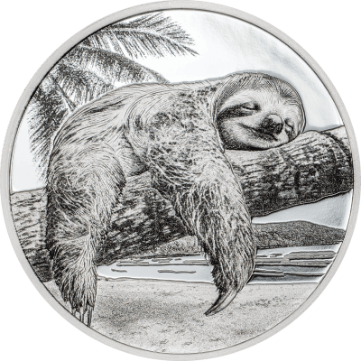 Cook Islands - 2026 - 5 Dollars - Sloth (Seven Deadly Sins) 1oz silver