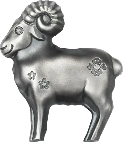 Mongolia - 2027 - 1000 Togrog - Year of the Goat 3D silver 1oz