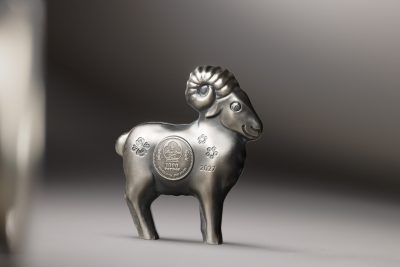 Mongolia - 2027 - 1000 Togrog - Year of the Goat 3D silver 1oz