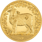Mongolia - 2027 - 1000 Togrog - Year of the Goat SMALL GOLD