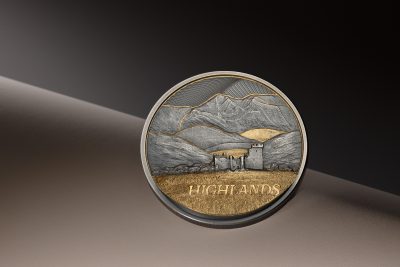 Cook Islands - 2026 - 10 Dollars - Scottish Highlands 2oz silver (Golden Landscapes series)
