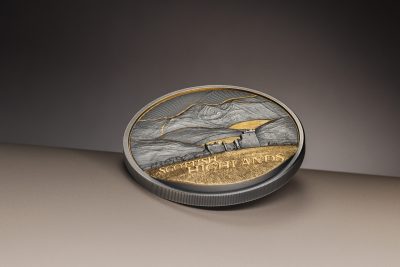 Cook Islands - 2026 - 10 Dollars - Scottish Highlands 2oz silver (Golden Landscapes series)