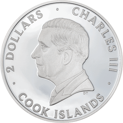 Cook Islands - 2026 - 5 Dollars - Mount Rushmore 1/2oz silver (World Landmark series)