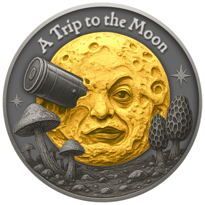 Niue - 2025 - 1 Dollars - A Trip to the Moon 1oz silver (Silent Film Classics series)