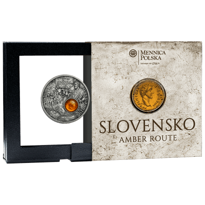 Niue - 2026 - 1 Dollars - Slovakia (Amber Route series) 1/2oz silver