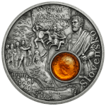 Niue - 2026 - 1 Dollars - Slovakia (Amber Route series) 1/2oz silver