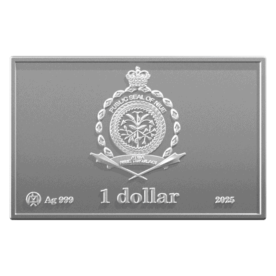 Niue - 2025 - 1 Dollar - Dogs Playing Poker 1oz silver