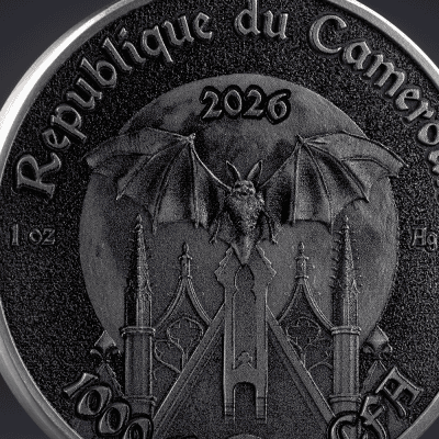 Cameroon - 2026 - 1000 Francs - The Black Widow (Creatures of Nocturne series) 1oz silver