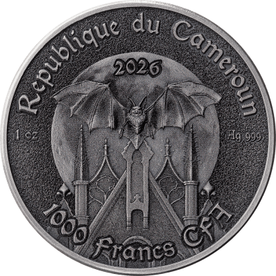 Cameroon - 2026 - 1000 Francs - The Black Widow (Creatures of Nocturne series) 1oz silver