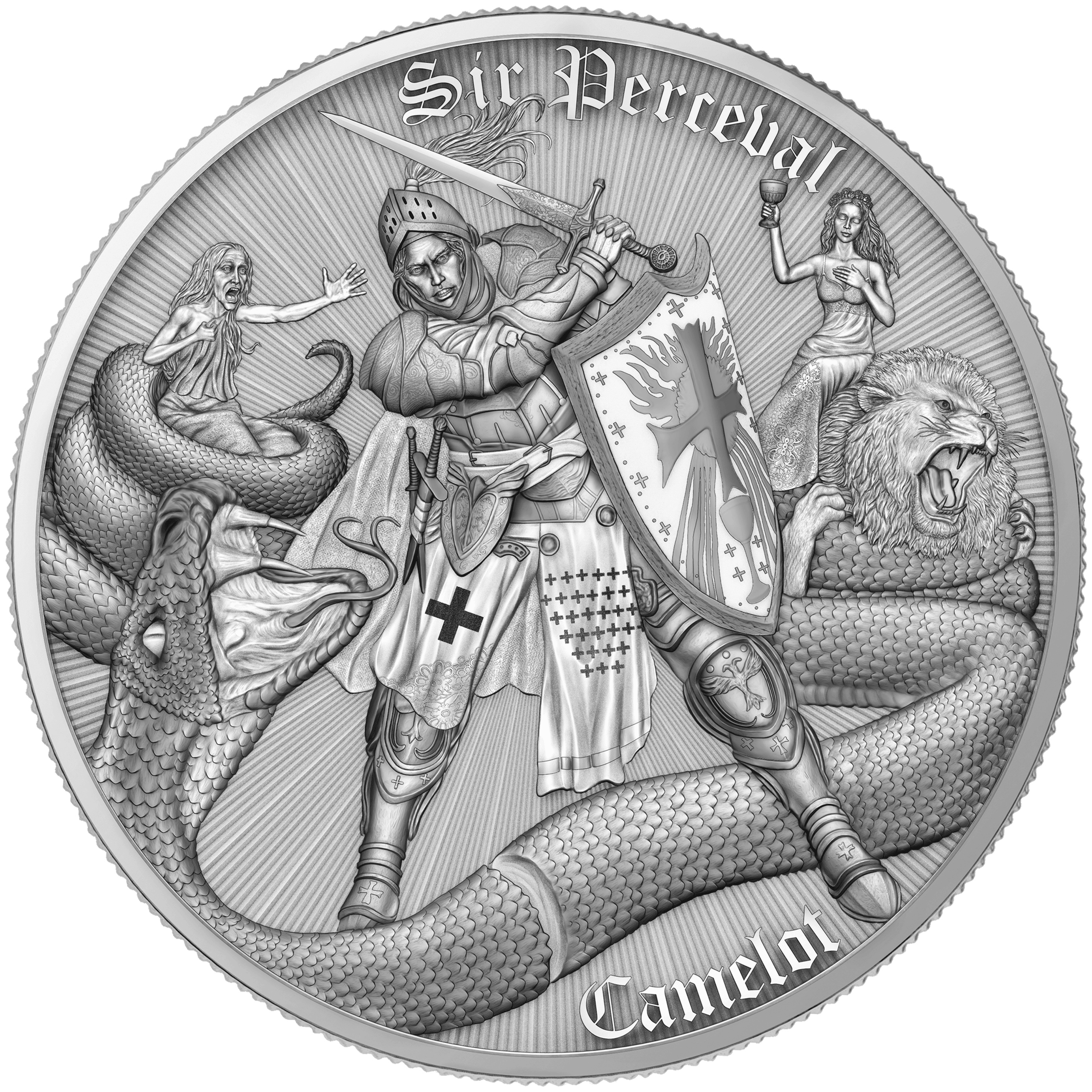 Niue - 2026 - 2 Dollars - Sir Perceval BU Edition (Camelot series) 1oz silver