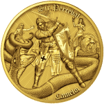 Niue - 2026 - 2 Dollars - Sir Perceval BU Edition GILDED (Camelot series) 1oz silver