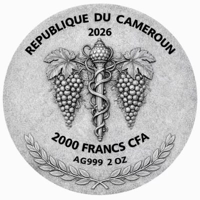 Cameroon - 2026 - 2000 Francs - Dionysus 2oz silver (Greek Mythology series)