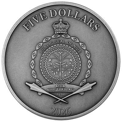 Niue - 2026 - 5 Dollars - Dragonfly 2oz silver