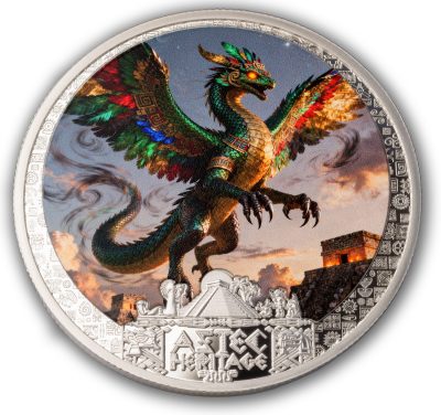 Liberia - 2026 - 5 Dollars - Quetzalcoatl 1/2oz silver (Aztec Heritage series)
