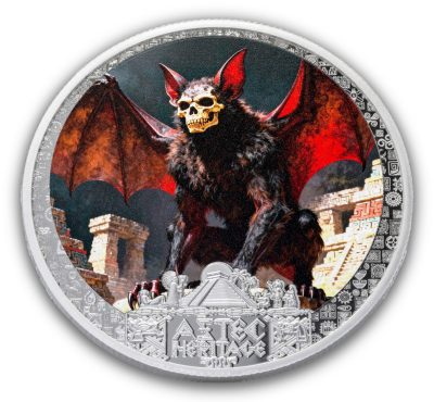 Liberia - 2026 - 5 Dollars - Camazotz 1/2oz silver (Aztec Heritage series)