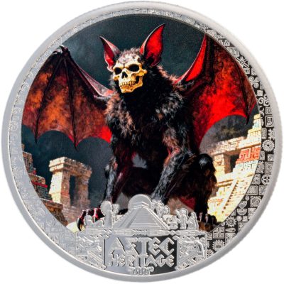 Liberia - 2026 - 5 Dollars - Camazotz 1/2oz silver (Aztec Heritage series)