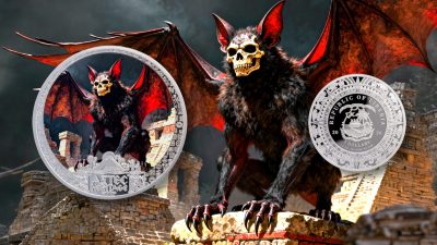 Liberia - 2026 - 5 Dollars - Camazotz 1/2oz silver (Aztec Heritage series)