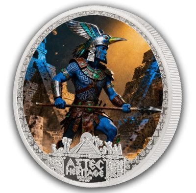 Liberia - 2026 - 5 Dollars - Huitzilopochtli 1/2oz silver (Aztec Heritage series)