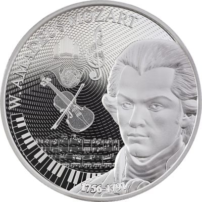 Niue - 2026 - 2 Dollars - Wolfgang Amadeus Mozart (Behind the Masterpiece series) 1oz silver