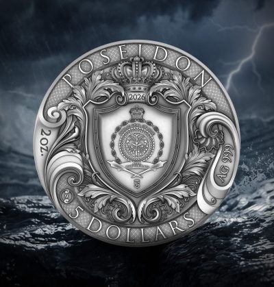 Niue - 2026 - 5 Dollars - Poseidon 2oz silver
